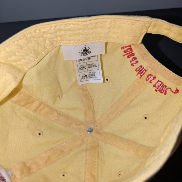 Disney Parks Yellow Adjustable Baseball Cap Hat Size Adult Beauty & The Beast - Picture 3 of 3